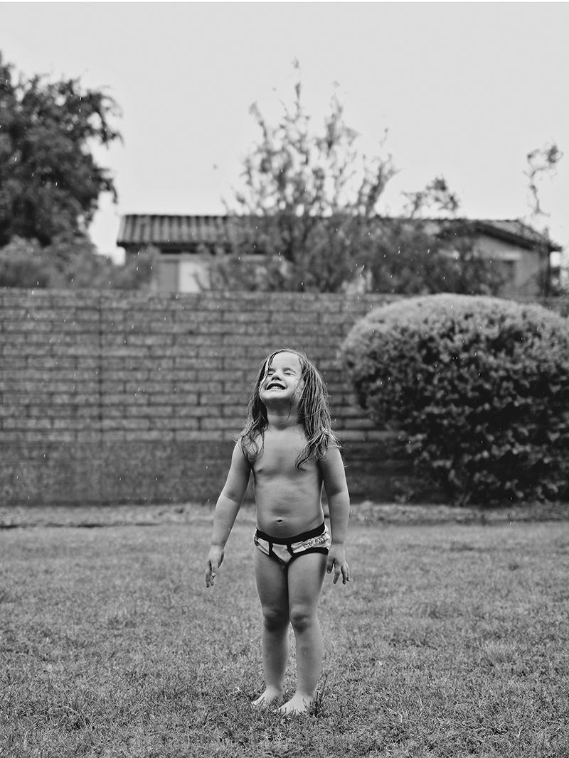 A girl in the storm. Childhood in black and white | KaraLayneAndCo.com