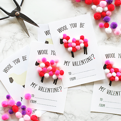 Kids Valentine DIY + Free Printable | KaraLayneAndCo.com #ValentinesDay #DIY #FreePrintable
