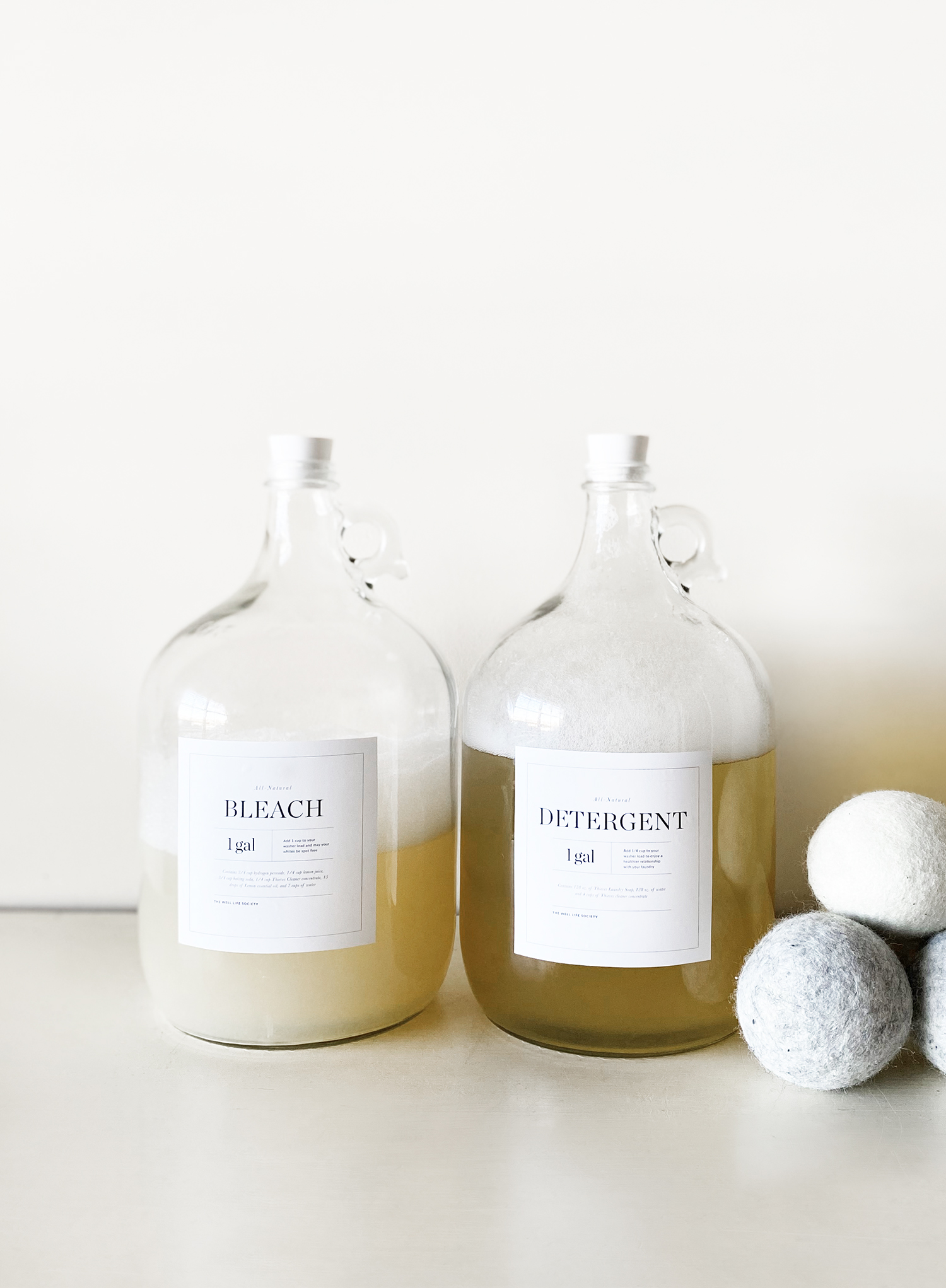 My all-natural laundry detergent and bleach recipes. Catch it all over at KaraLayne.com along with a printable download!