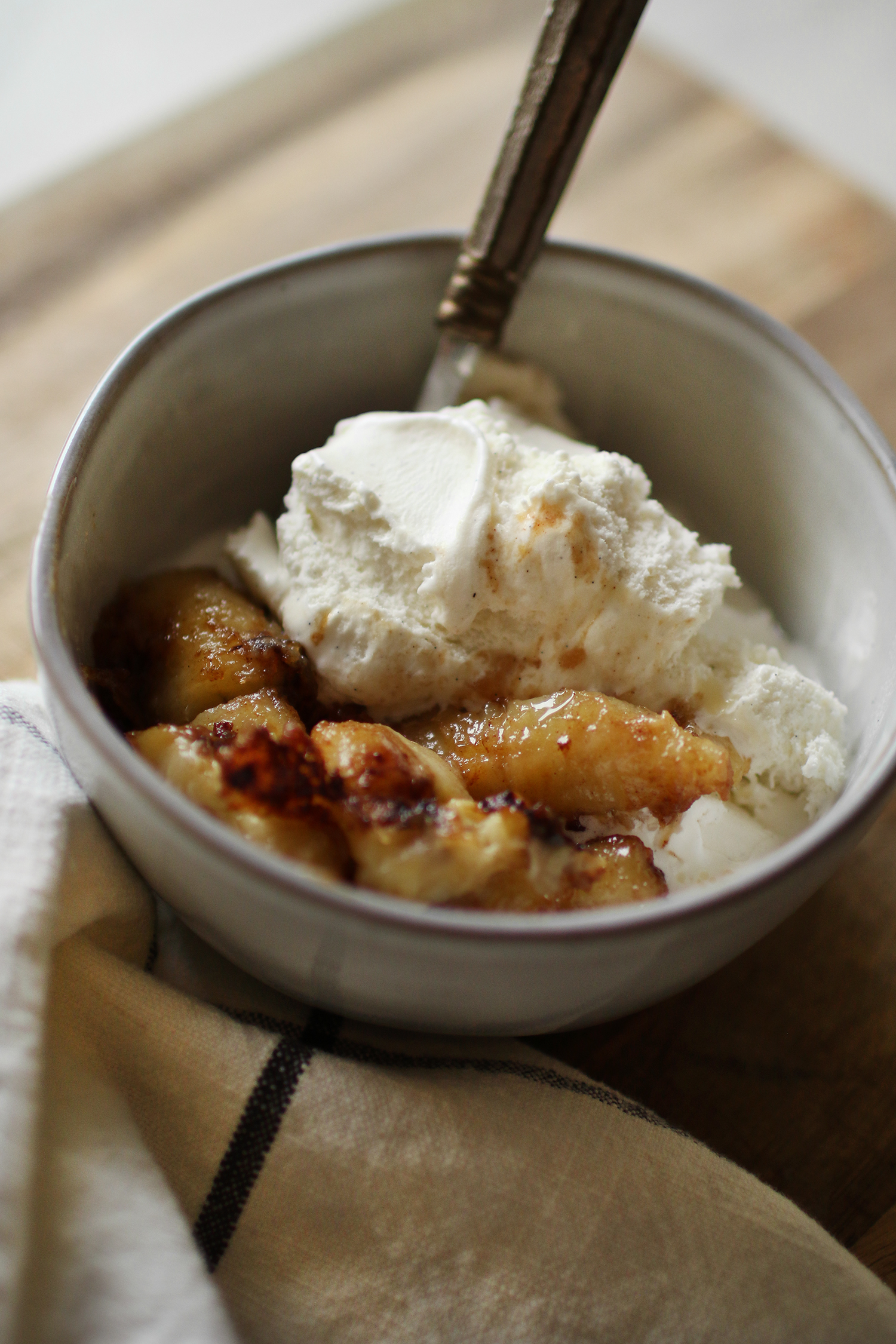 Our family loves fried bananas and ice cream for a delicious and easy summer dessert. The mix of brown sugar, butter, cinnamon, and hot banana pairs so well with cold vanilla bean ice cream. Catch the whole recipe on KaraLayne.com!
