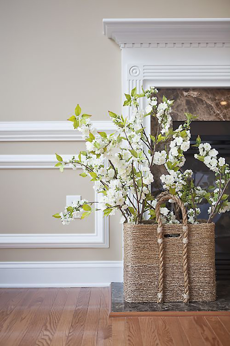 This one is by Pottery Barn. I am sharing simple spring floral inspiration and the best faux stems I have discovered. I love approaching the change of seasons in a simple way. Just a few faux spring stems or spring greens can do so much to invite the new season into your space and make things feel fresh. Catch more over on KaraLayne.com!