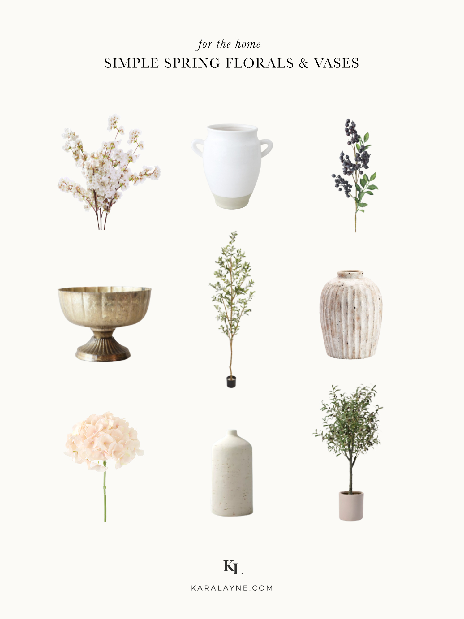 I am sharing simple spring floral inspiration and the best faux stems I have discovered. I love approaching the change of seasons in a simple way. Just a few faux spring stems or spring greens can do so much to invite the new season into your space and make things feel fresh. Catch more over on KaraLayne.com!