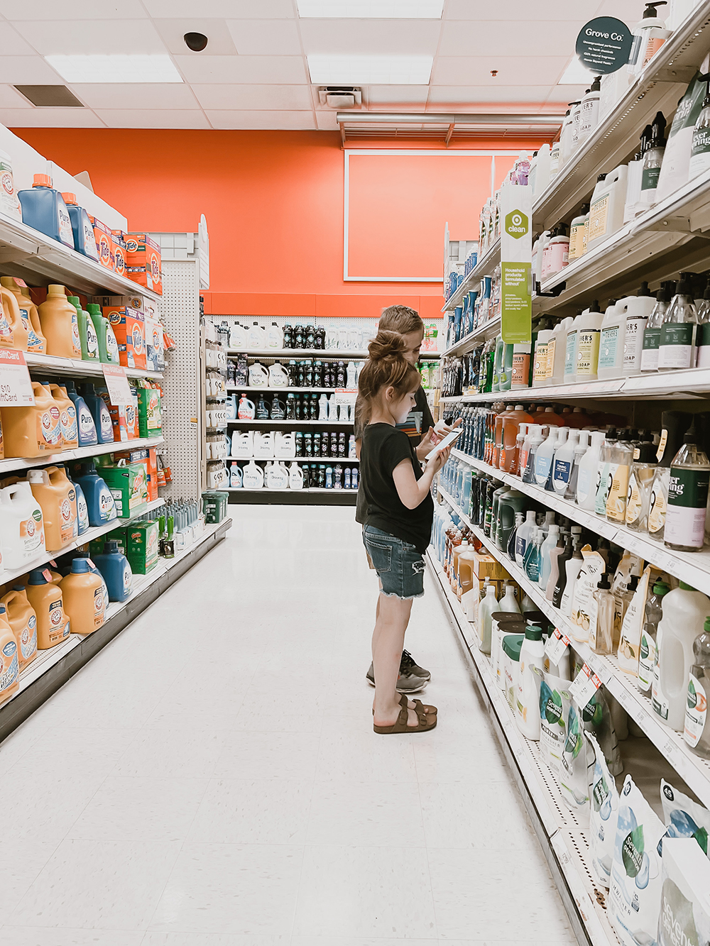 How I shop for cleaner products & better options to help reduce our family's toxin load and make our home safer. Learn more on KaraLayne.com!