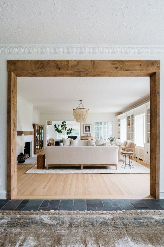 On the blog I am sharing some inspiration and beautiful scroll stoppers when it comes to adding visual interest with wood beams. Whether it is reclaimed wood or faux beams, I think it is a beautiful and simple way to add visual interest within the home.